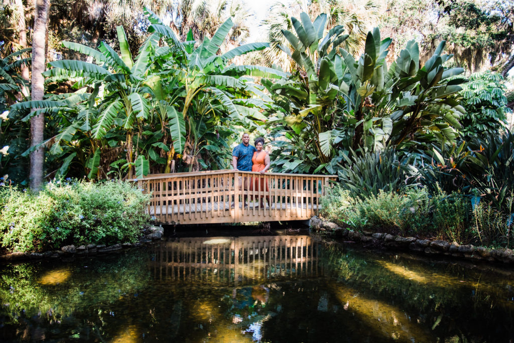 mini engagement session at Washington Oaks Garden State Park after surprise proposal Photo by Black Tie & Co. (www.btcweddings.com)