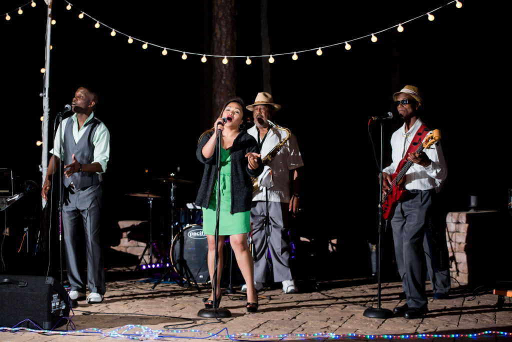 live band at wedding reception at the Queen's Harbour country club in Jacksonville Florida Photography by Chabeli Woolsey Black Tie & Co www.btcweddings.com