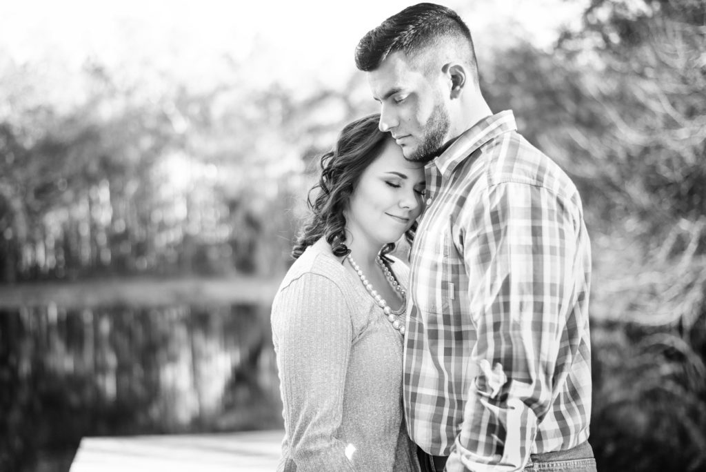 engagement photos at southern pines wedding venue in lake city Florida. Photo by Chabeli Woolsey Black Tie & Co www.btcweddings.com