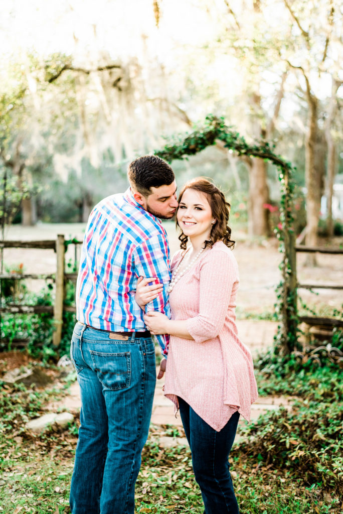 engagement photos at southern pines wedding venue in lake city Florida. Photo by Chabeli Woolsey Black Tie & Co www.btcweddings.com