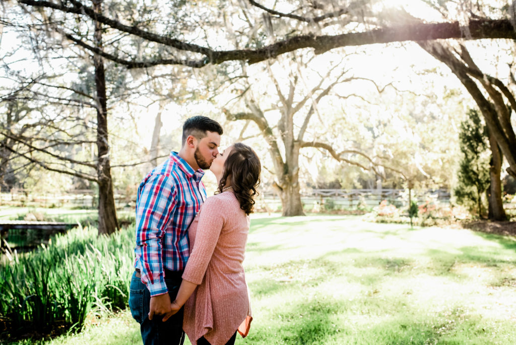 engagement photos at southern pines wedding venue in lake city Florida. Photo by Chabeli Woolsey Black Tie & Co www.btcweddings.com