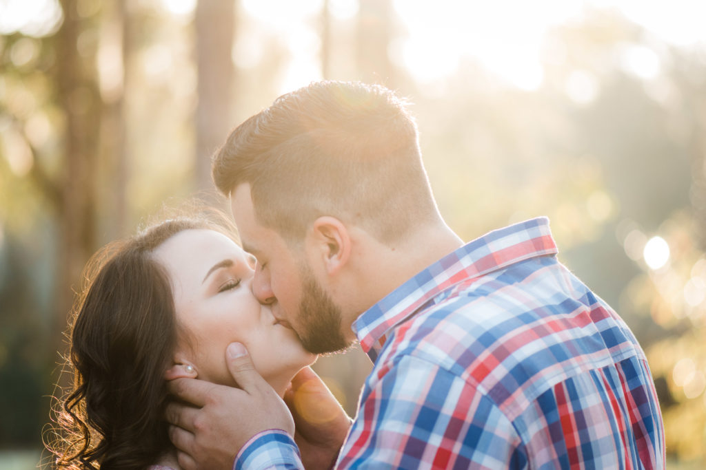 engagement photos at southern pines wedding venue in lake city Florida. Photo by Chabeli Woolsey Black Tie & Co www.btcweddings.com