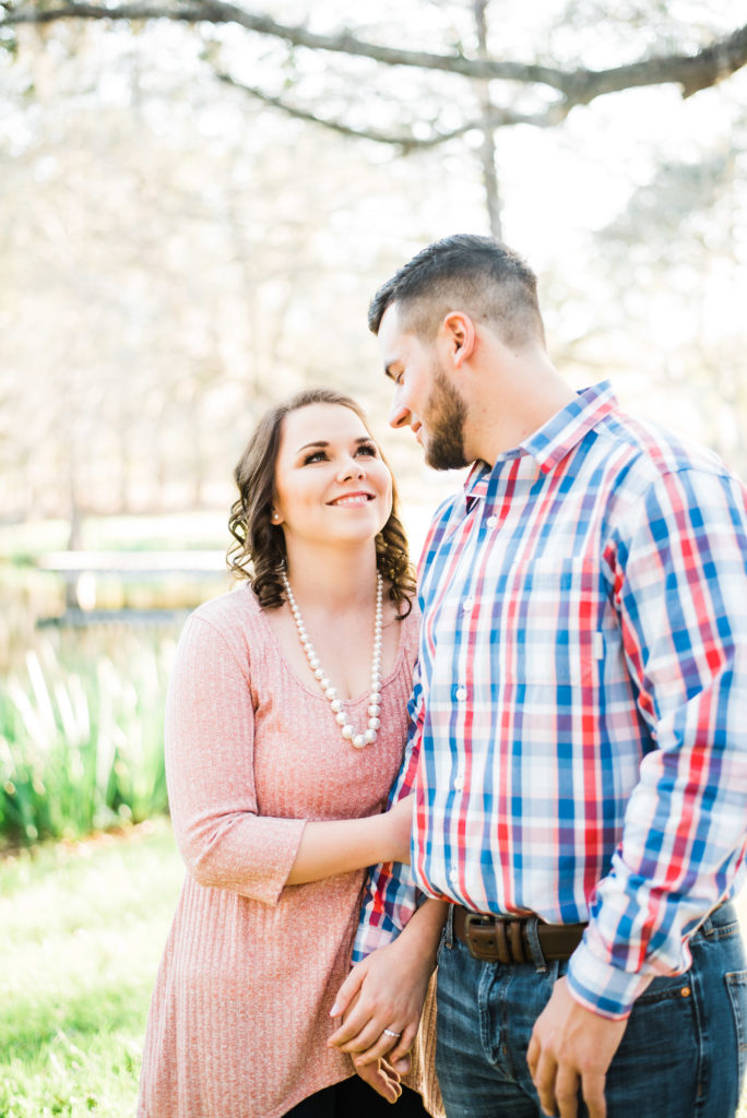 engagement photos at southern pines wedding venue in lake city Florida. Photo by Chabeli Woolsey Black Tie & Co www.btcweddings.com