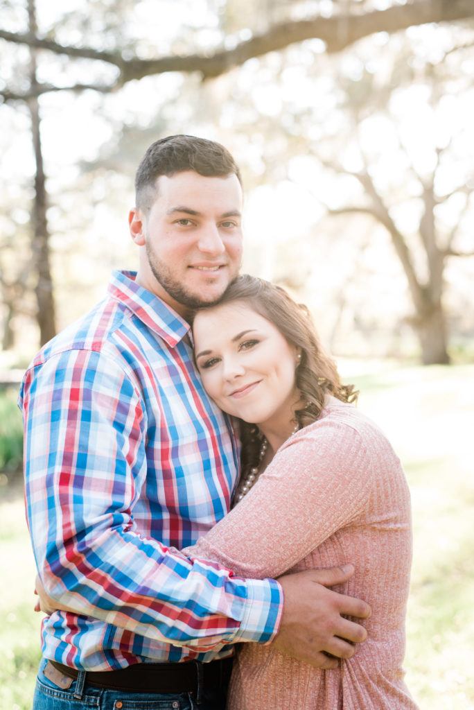 engagement photos at southern pines wedding venue in lake city Florida. Photo by Chabeli Woolsey Black Tie & Co www.btcweddings.com