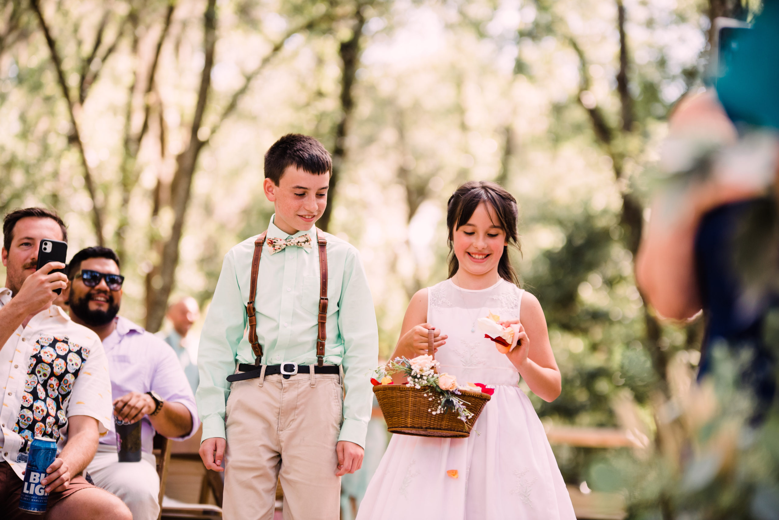 Wedding Ceremony at Rees Lake Spirit of the Suwannee, Live Oak Florida, Black Tie and Co.