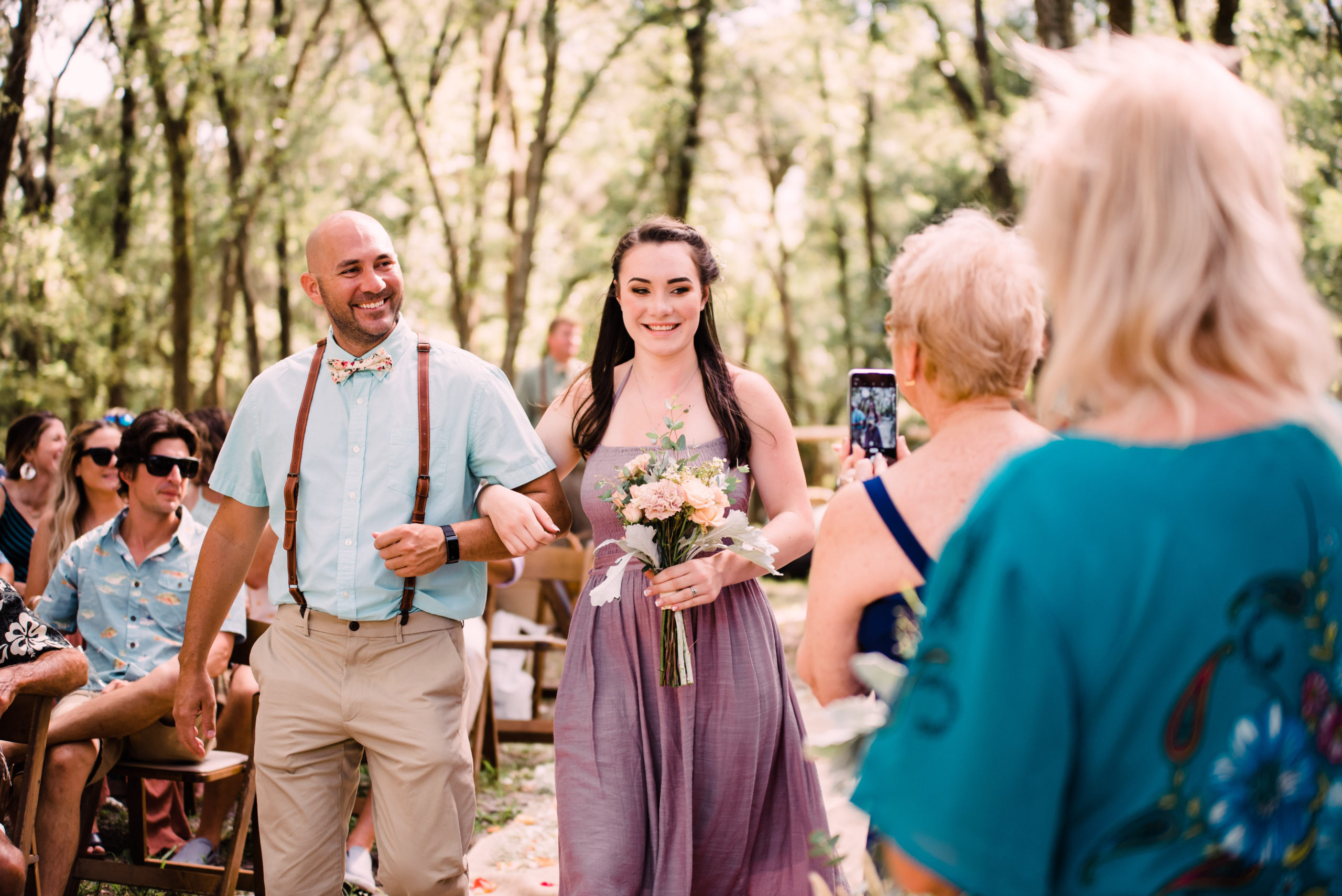 Wedding Ceremony at Rees Lake Spirit of the Suwannee, Live Oak Florida, Black Tie and Co.