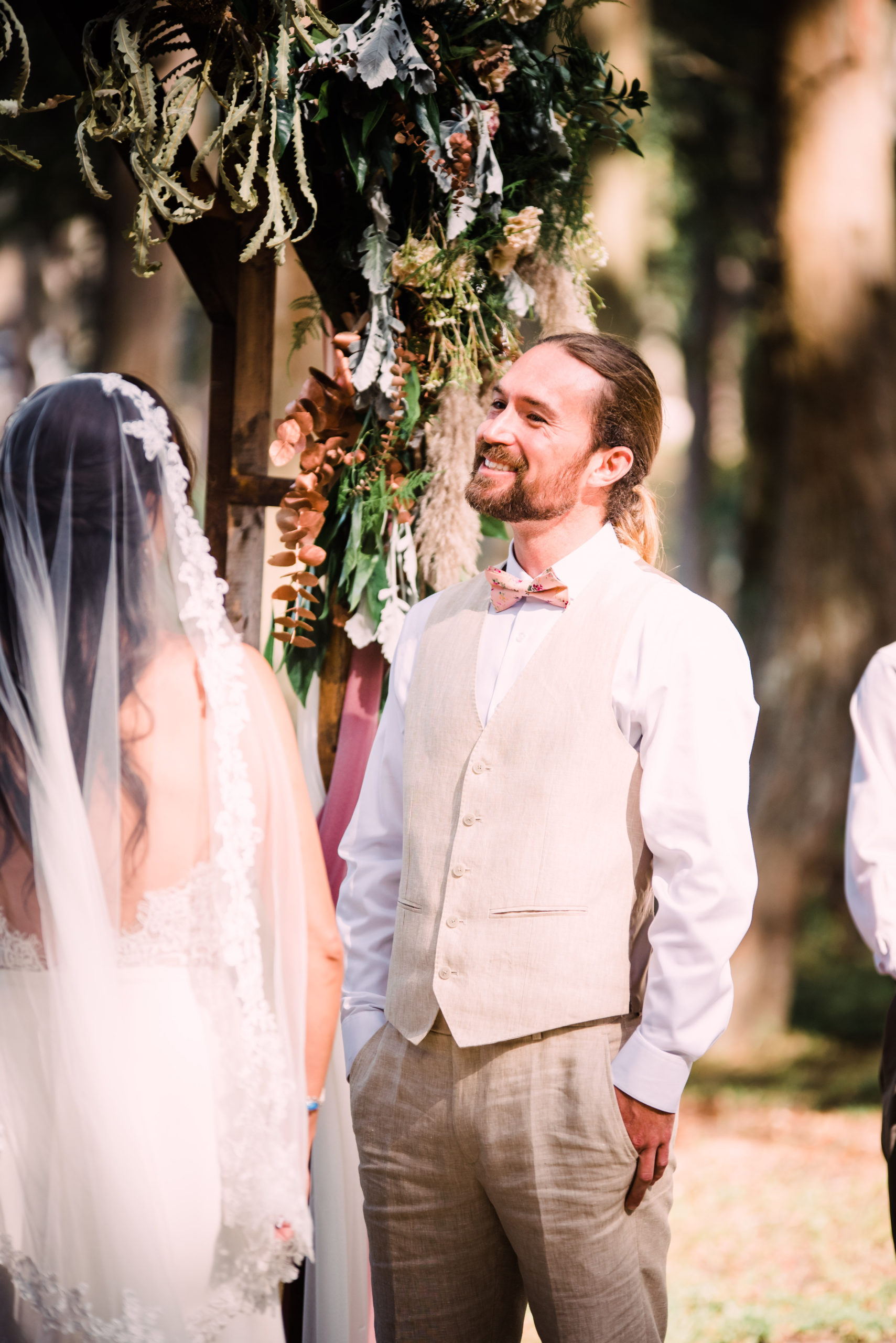 Wedding Ceremony at Rees Lake Spirit of the Suwannee, Live Oak Florida, Black Tie and Co.