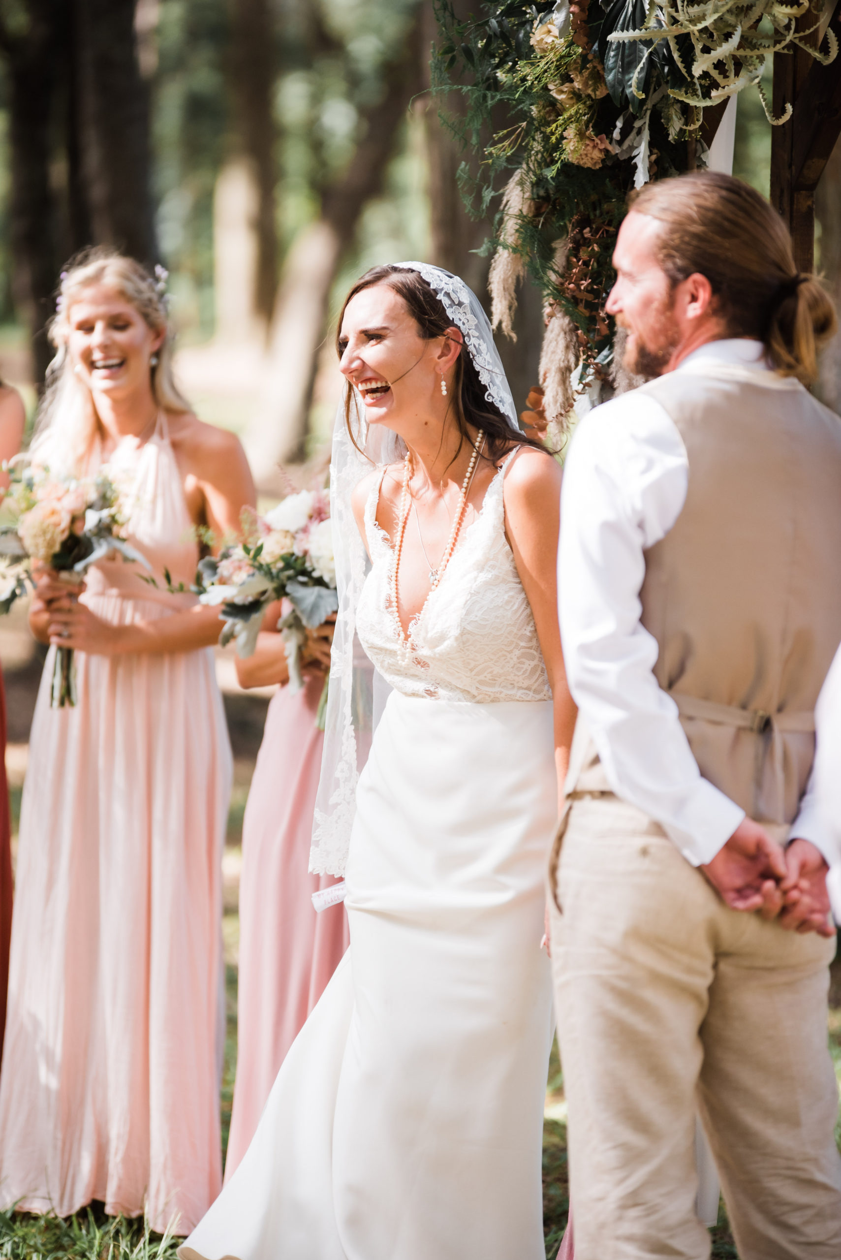 Wedding Ceremony at Rees Lake Spirit of the Suwannee, Live Oak Florida, Black Tie and Co.