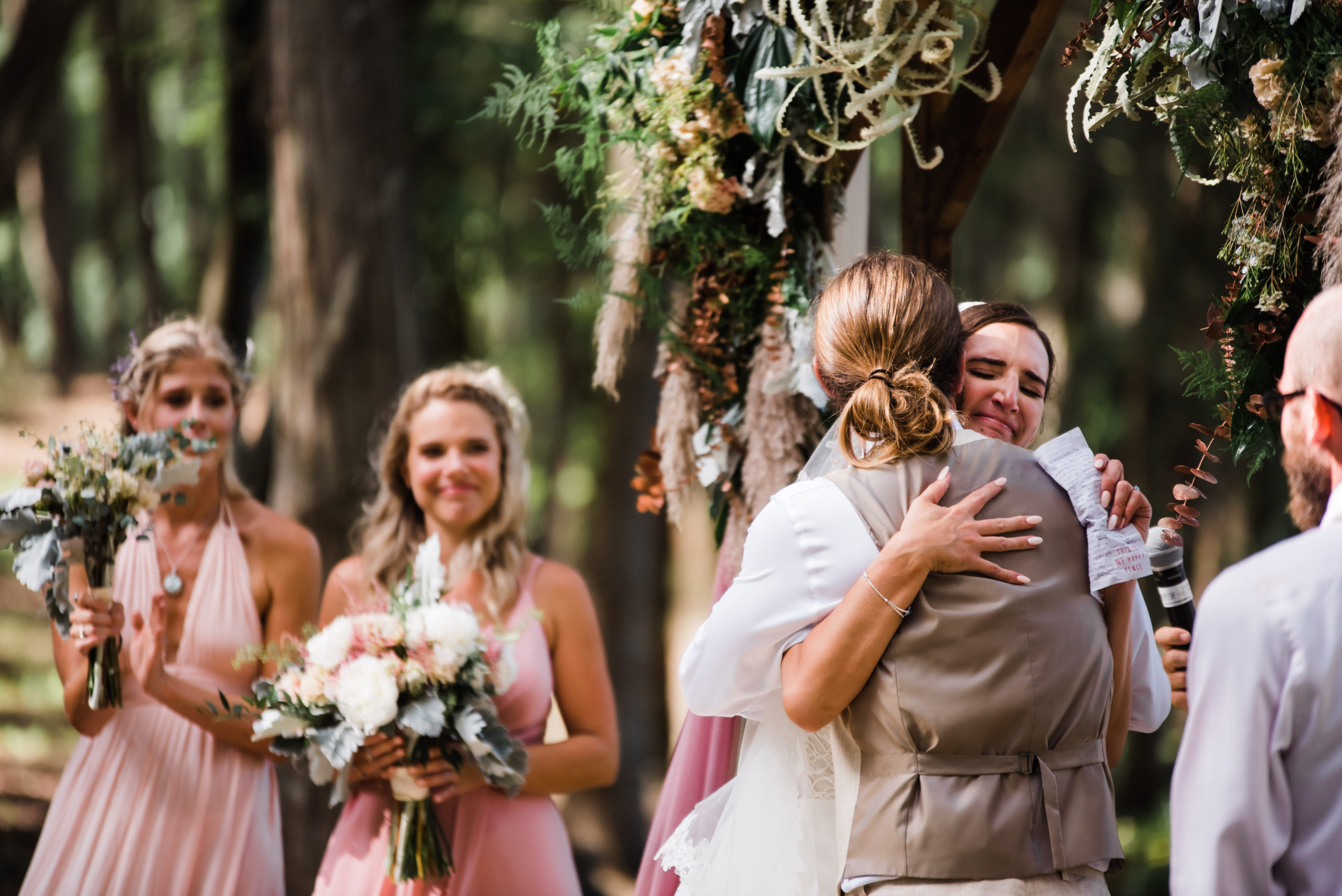 Wedding Ceremony at Rees Lake Spirit of the Suwannee, Live Oak Florida, Black Tie and Co.