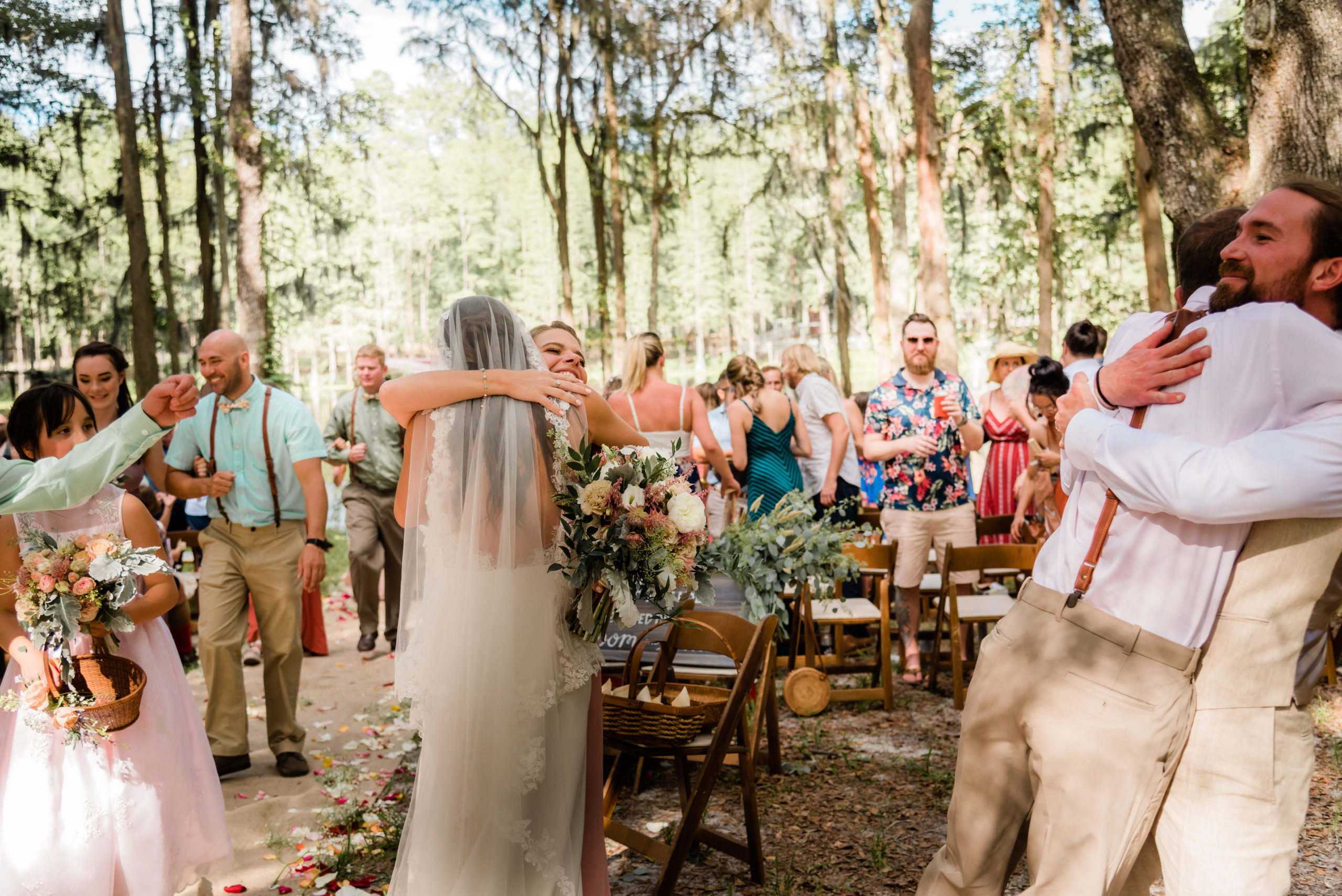 Wedding Ceremony at Rees Lake Spirit of the Suwannee, Live Oak Florida, Black Tie and Co.