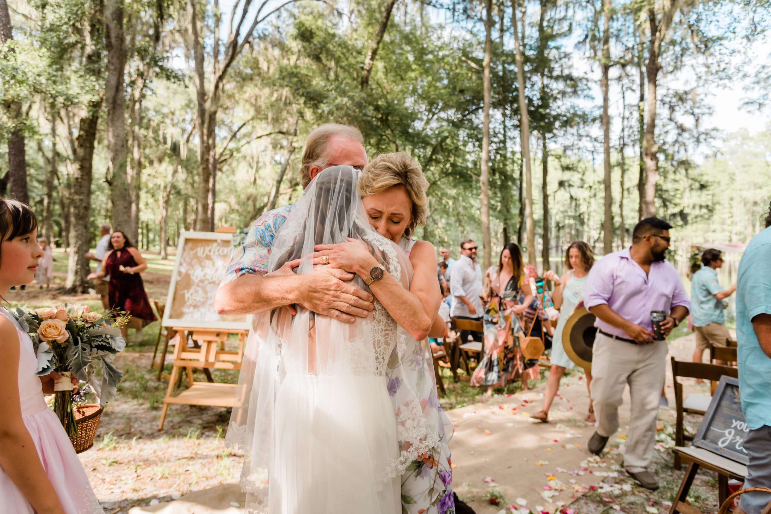 Wedding Ceremony at Rees Lake Spirit of the Suwannee, Live Oak Florida, Black Tie and Co.