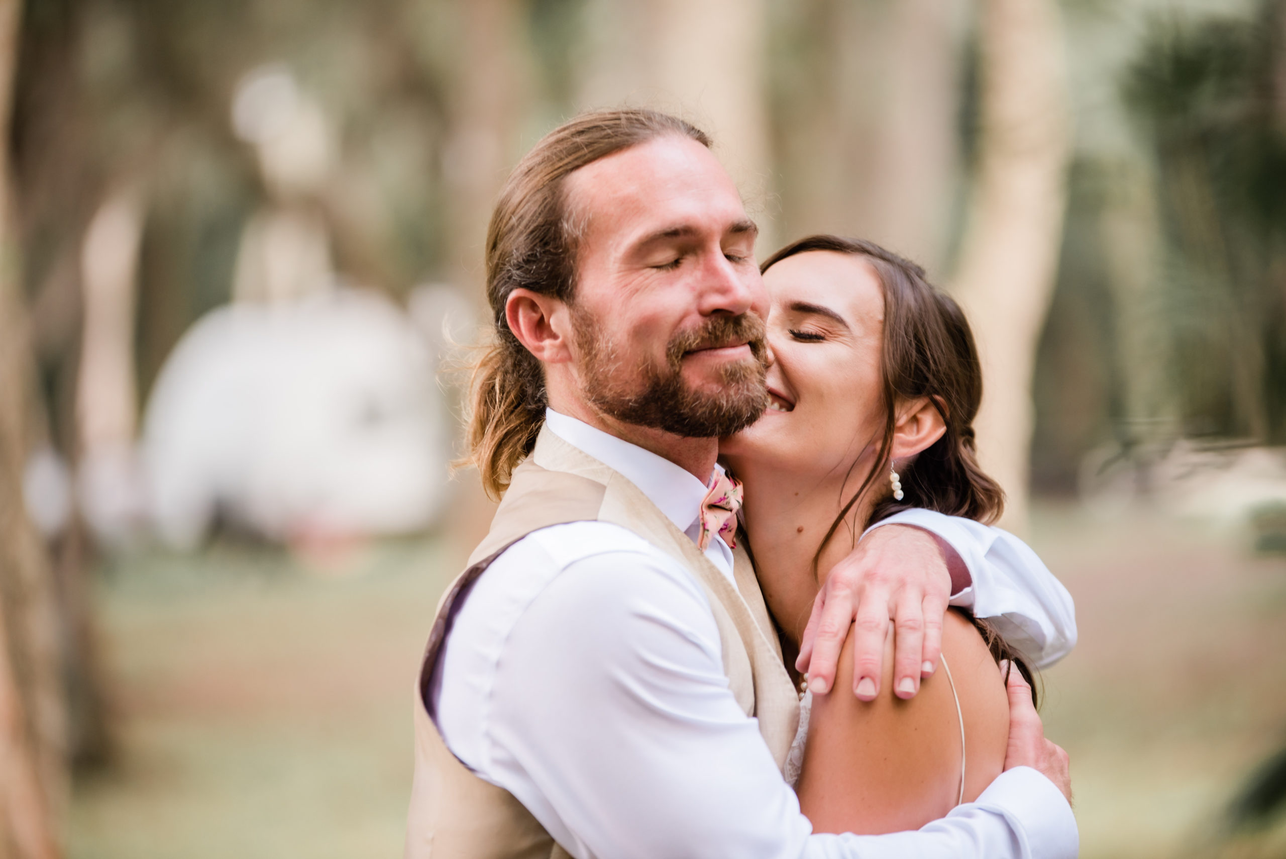 Bride and Groom photos at Spirit of the Suwannee wedding, Live Oak Florida, Black Tie and Co.