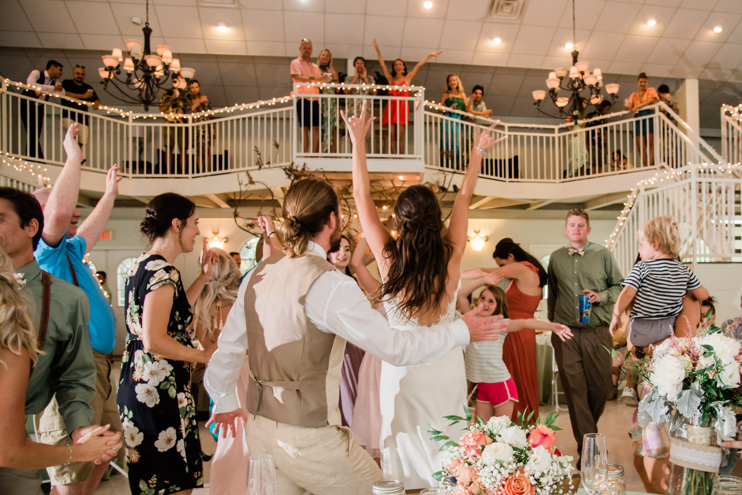 wedding reception Grand hall at Spirit of the Suwannee wedding, Live Oak Florida, Black Tie and Co.