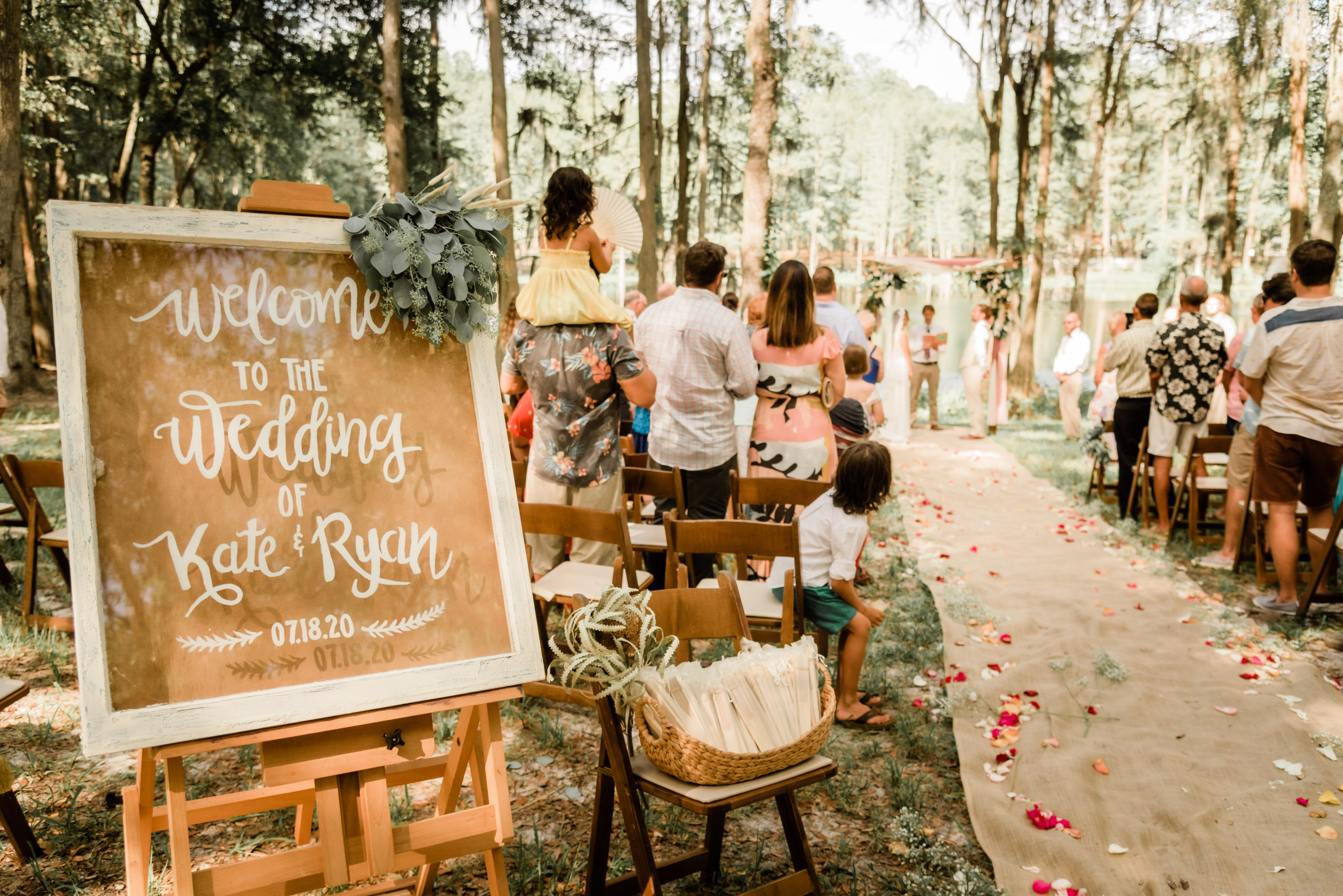 Wedding Ceremony at Rees Lake Spirit of the Suwannee, Live Oak Florida, Black Tie and Co.