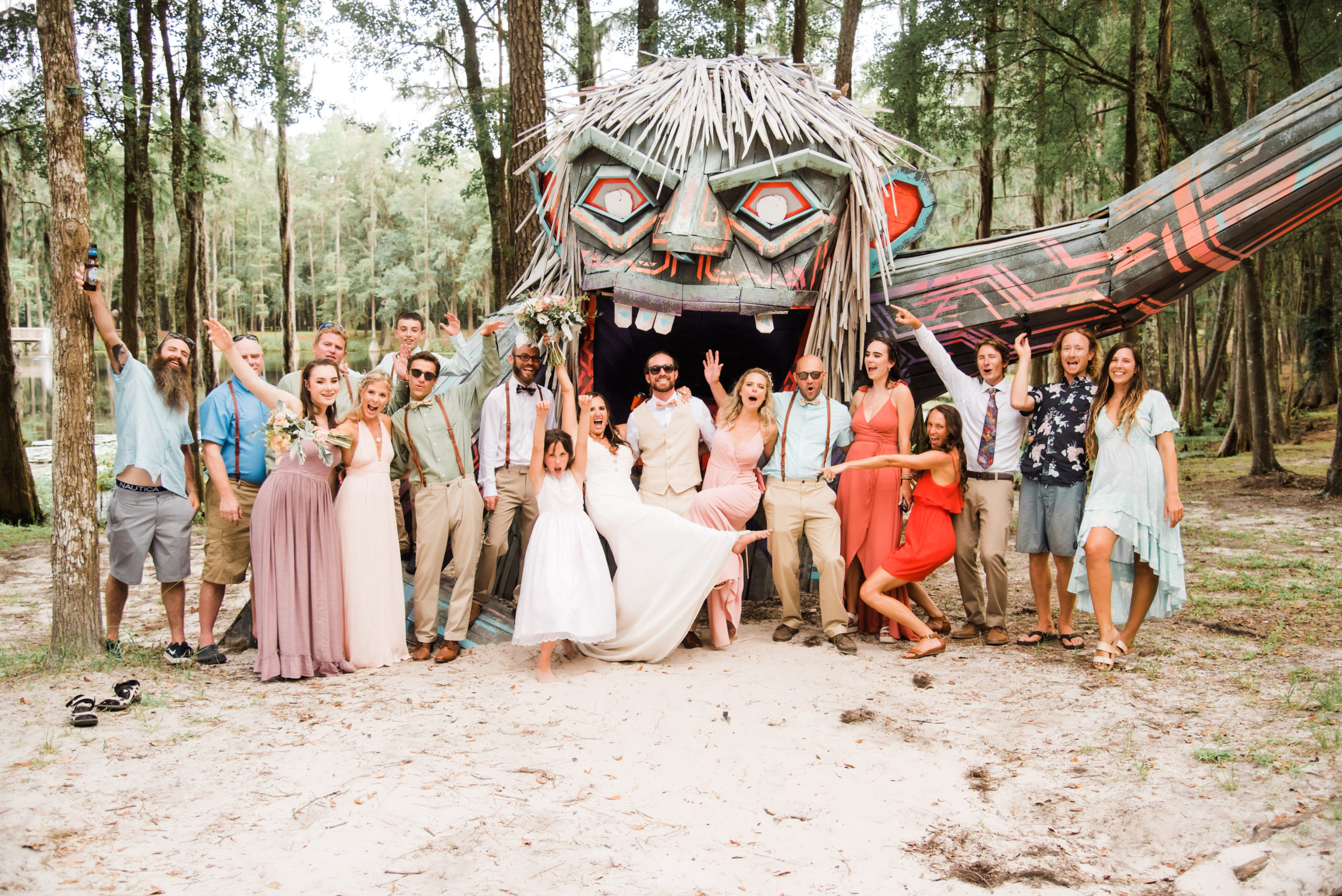 Wedding Ceremony at Rees Lake Spirit of the Suwannee, Live Oak Florida, Black Tie and Co.