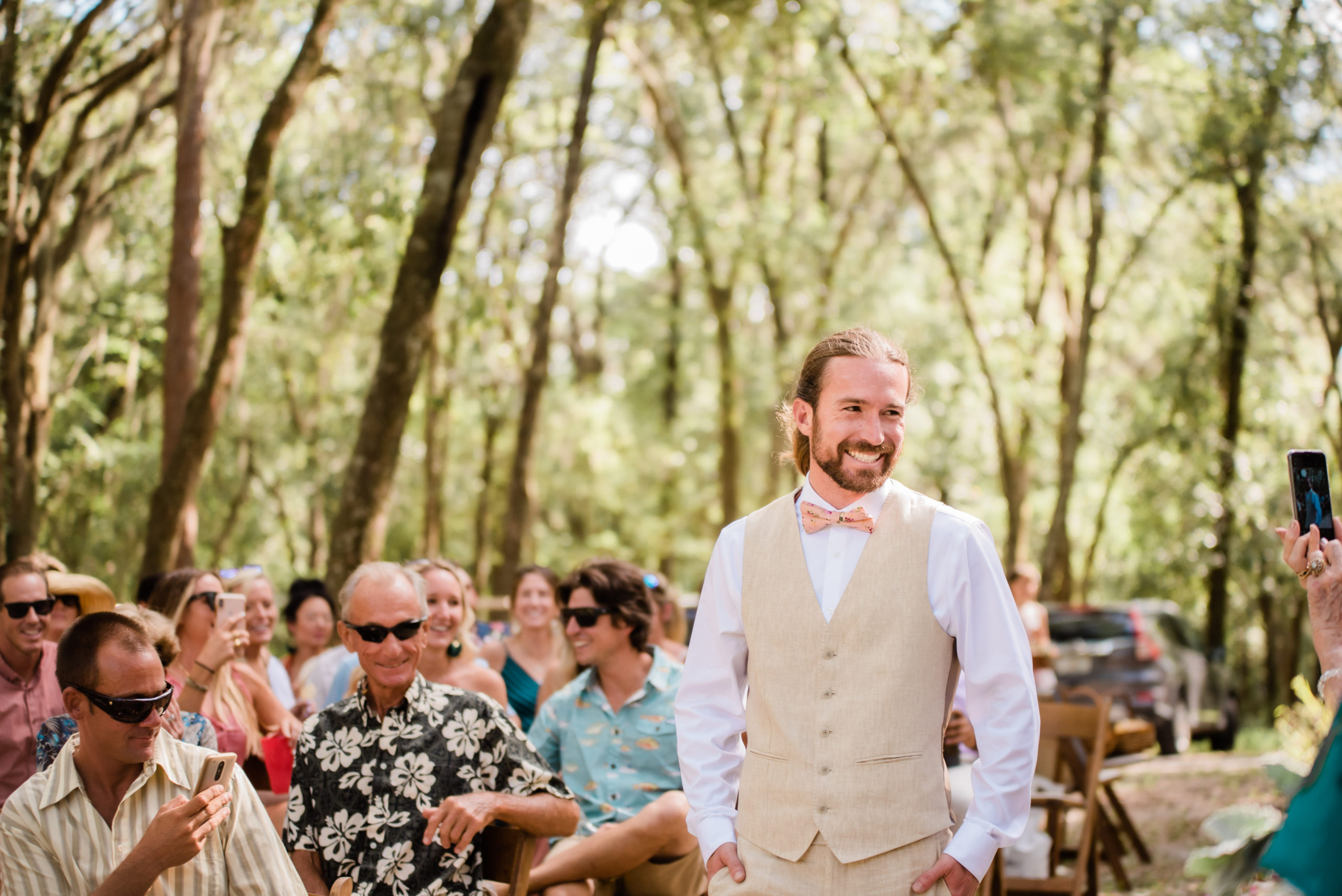 Wedding Ceremony at Rees Lake Spirit of the Suwannee, Live Oak Florida, Black Tie and Co.