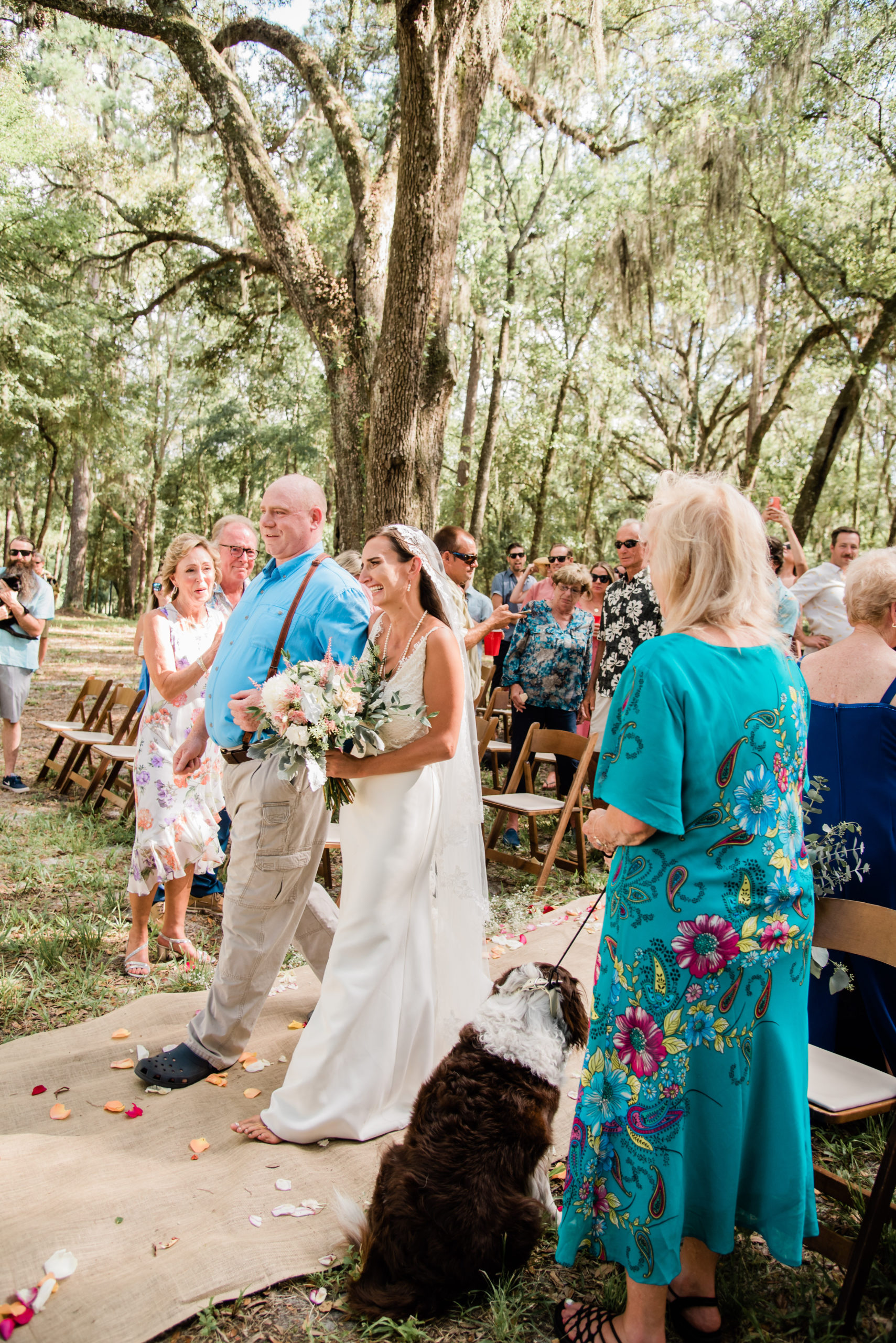 Wedding Ceremony at Rees Lake Spirit of the Suwannee, Live Oak Florida, Black Tie and Co.